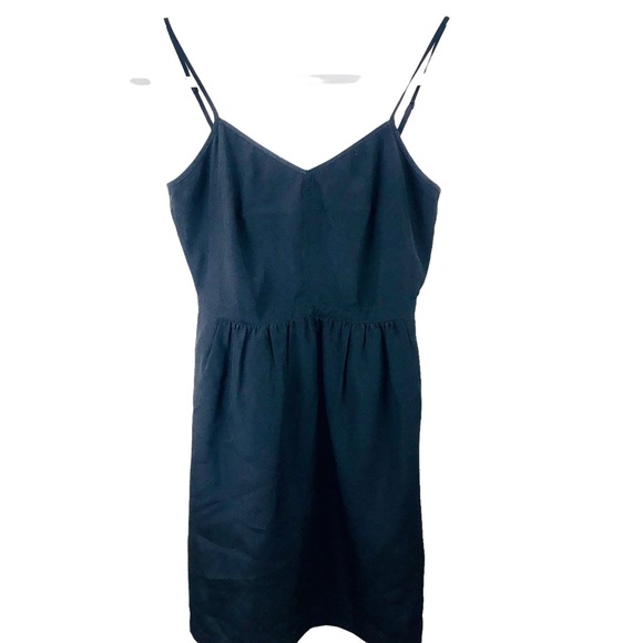 J. Crew Slip Cami Dress Sz 0 V Neck Cocktail Gathered Elastic Back Waist… - Picture 5 of 12